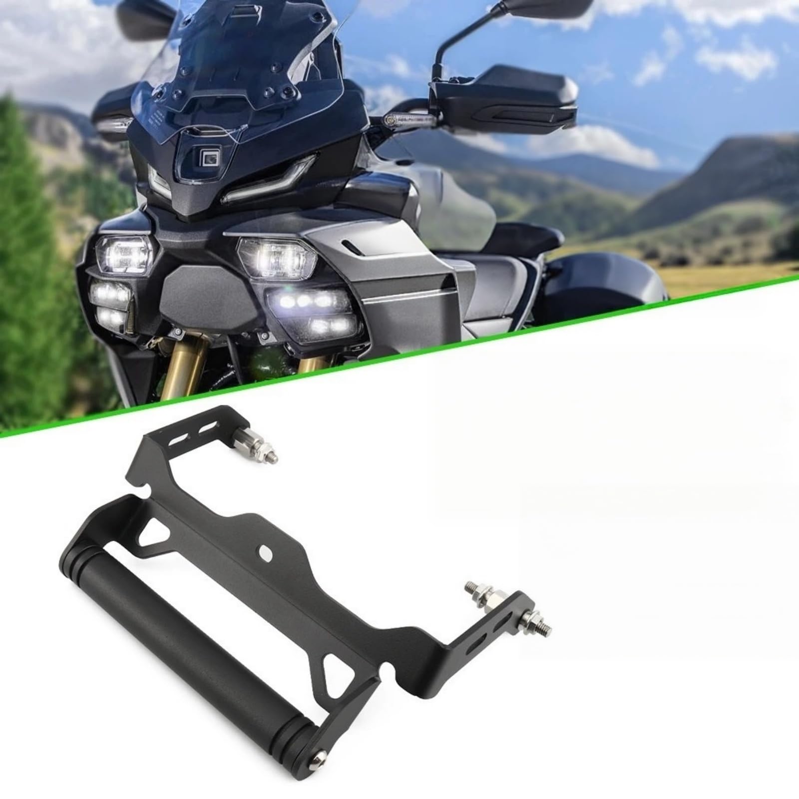 Per YAMAHA 9 GT + Y-AMY 2025 2026 Supporto per navigazione Per moto | Supporto per la navigazione, estensione del manubrio della staffa di supporto, la staffa è leggera e compatta