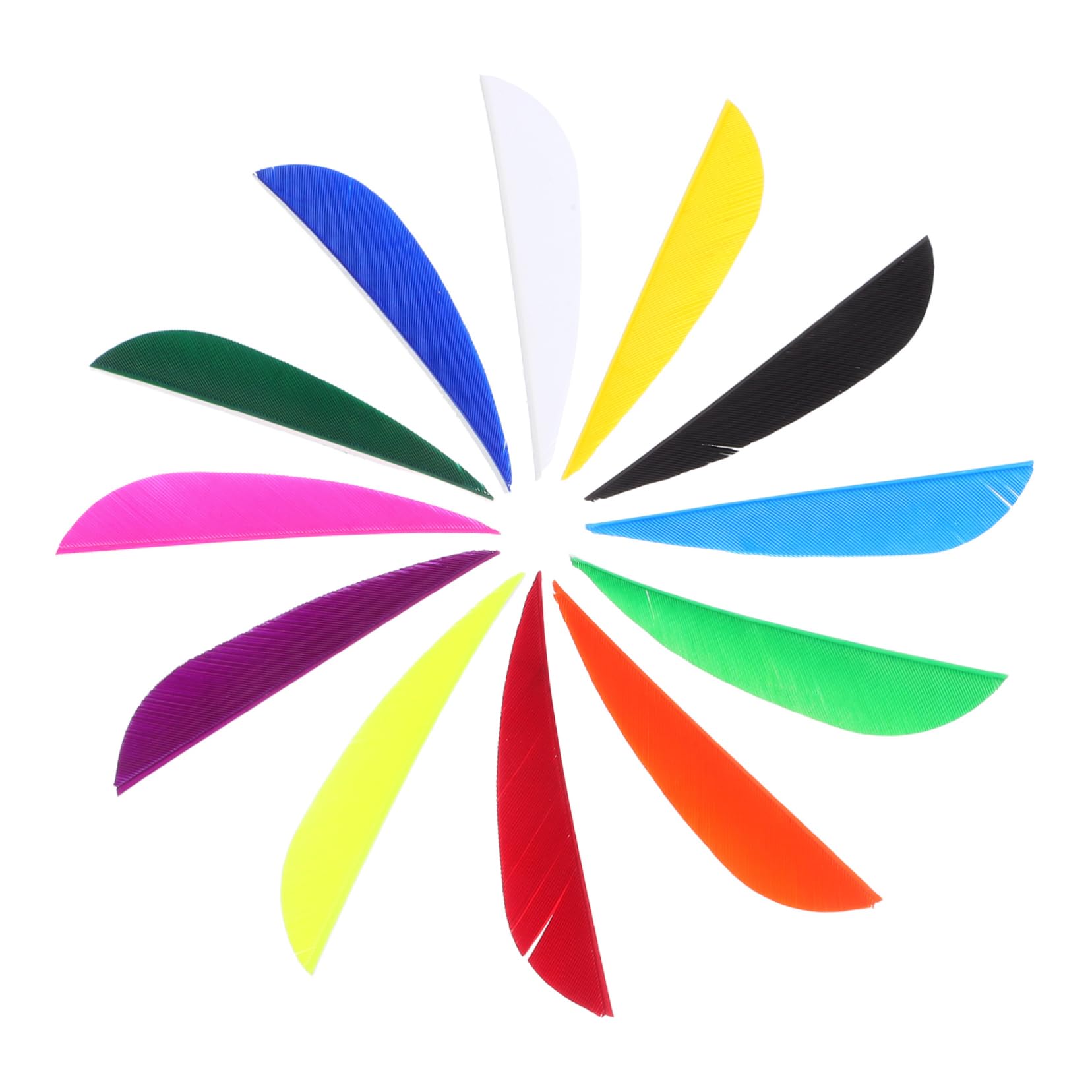 Uonlytech Archery Accessories Lightweight Arrow Fletching Attachment Colorful Teardrop Plume Fletchings for Quick Replacement