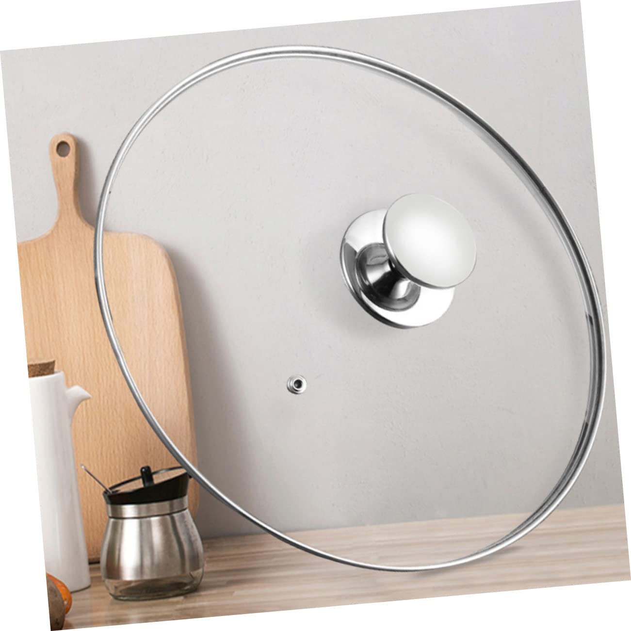 Cubierta redonda de acero inoxidable para ollas de acero inoxidable, tapa de sartén, tapa de sartén, cubierta universal para ollas de cocina, cubierta de alimentos, herramienta de cocina, cubierta