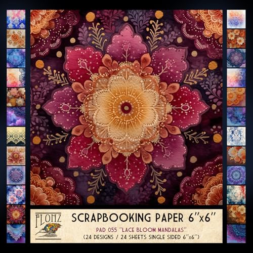 Papier scrapbooking mandalas FLONZ pour personnaliser vos albums photos de famille