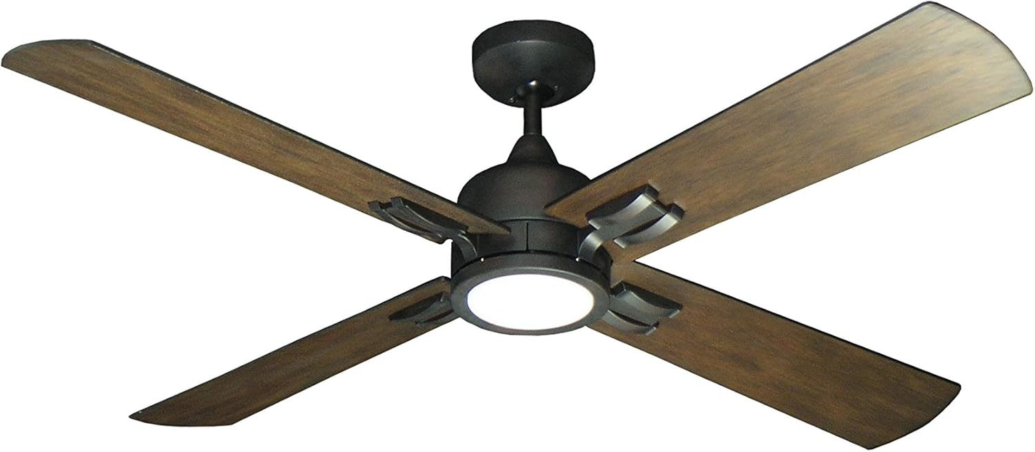 Captiva 52" Oil Rubbed Bronze Contemporary Ceiling Fan with LED Light and Remote