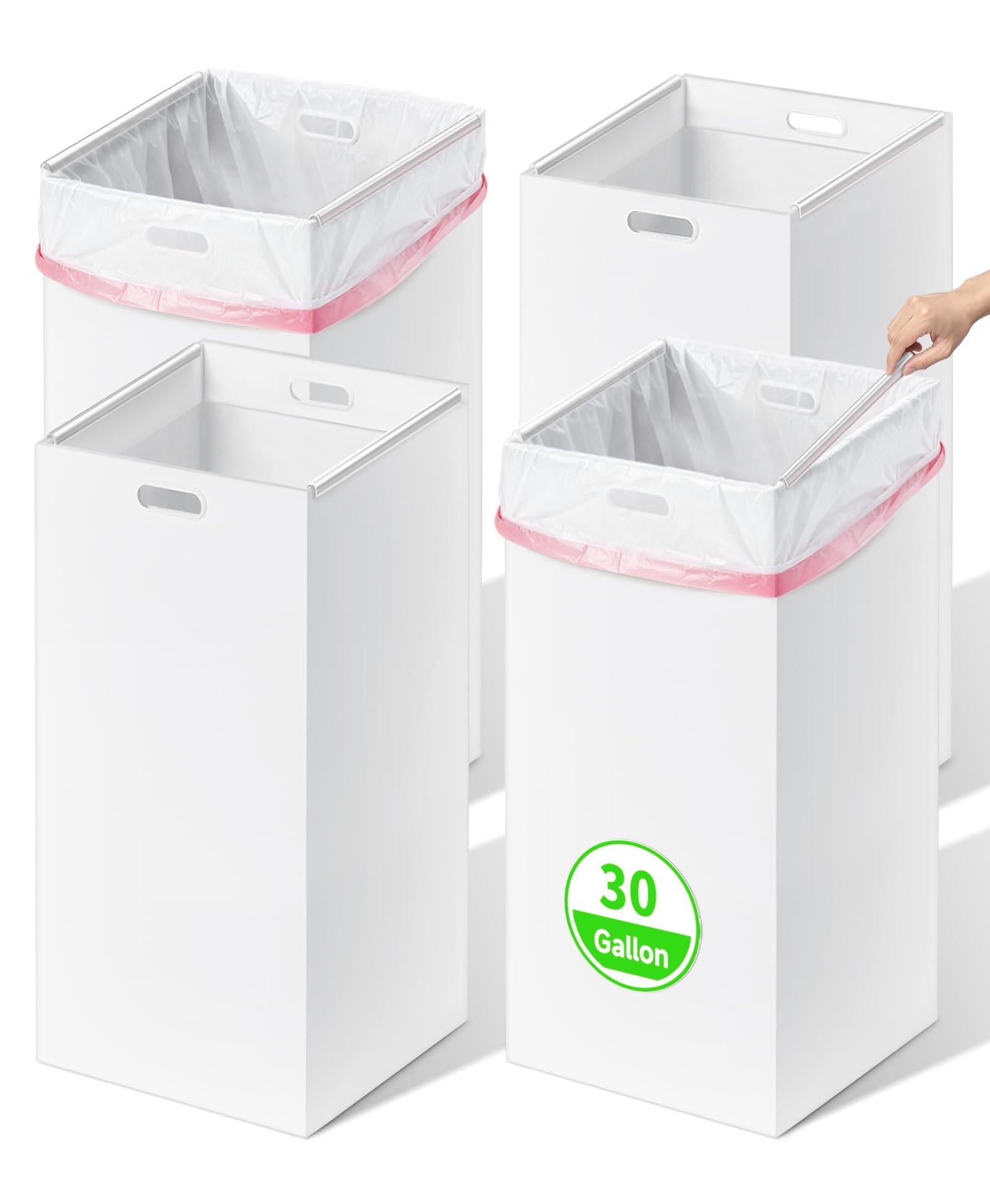 Magicheap 30 Gallon Disposable Trash Cans - 4 Pack -1 Magicheap 30 Gallon Disposable Trash Cans - 4 Pack -1