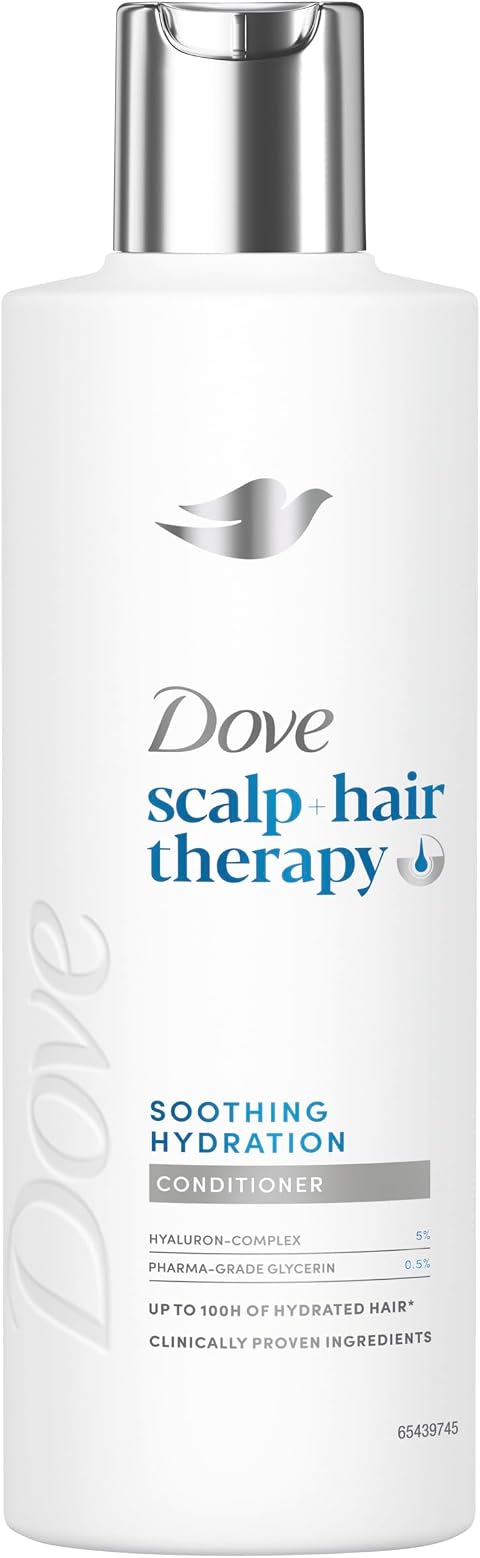 Dove Scalp + Hair Therapy Soothing Hydration Conditioner hair care with Hyaluron-Complex and Pharma-Grade Glycerin for up to 100 hours of hydrated hair* 250 ml