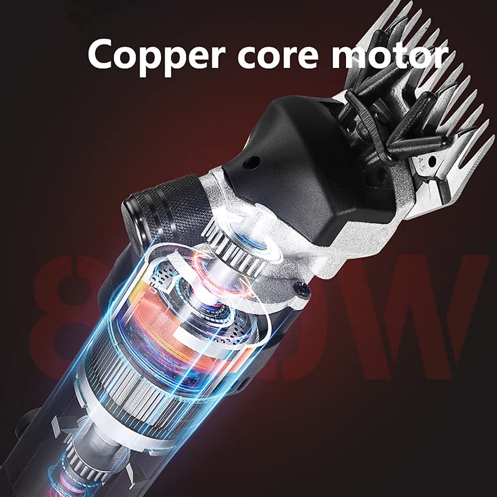 Cesoie per Pecore Professionali elettriche da 850 W 6 velocità Clippers per Pecore Alpaca per capre Heavy Duty P (Lama Curva A 9 Denti)