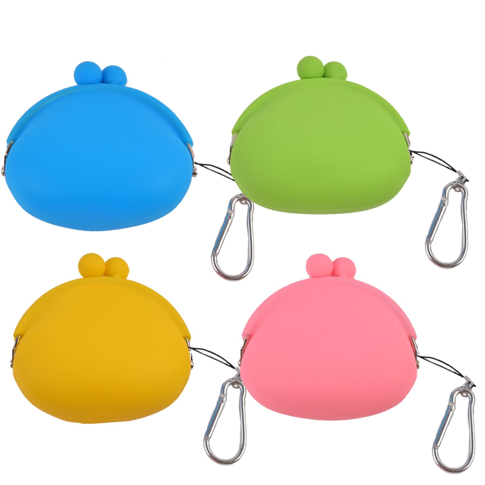 WoYous 4 Pack Silicone Dog Treat Pouch Easy to Clean Travel Walking Bag Mini Portable Pocket Pet Training Pouch Reusable Pet Feed Snack Reward Dog