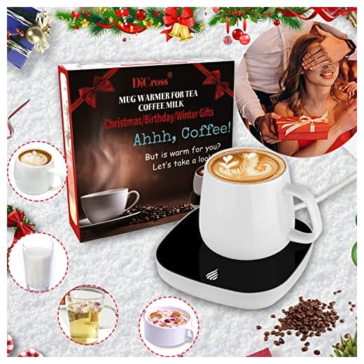 Coffee Mug Warmer for Desk with Auto Shut Off, Coffee Cup Warmer for Desk Office Home-Xmas Coffee Gifts