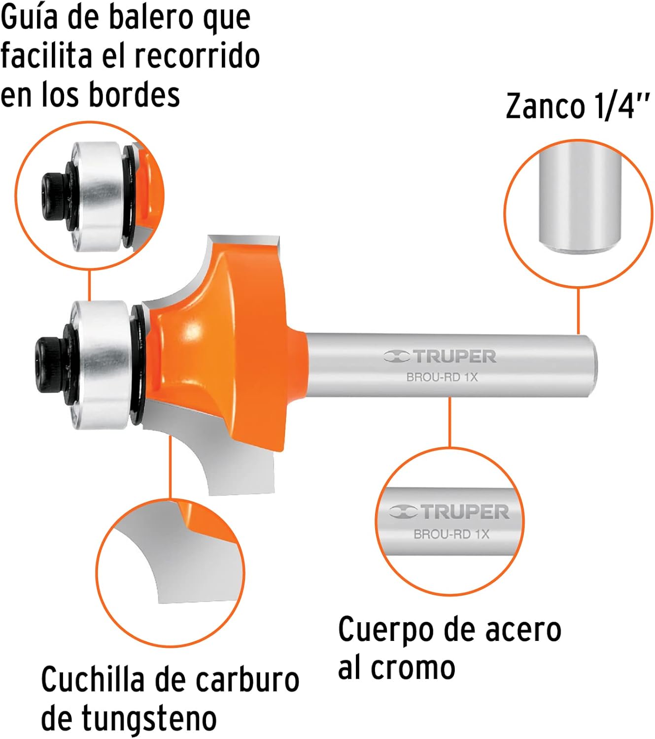 Roundover Guide Router Bit Ball Bearing