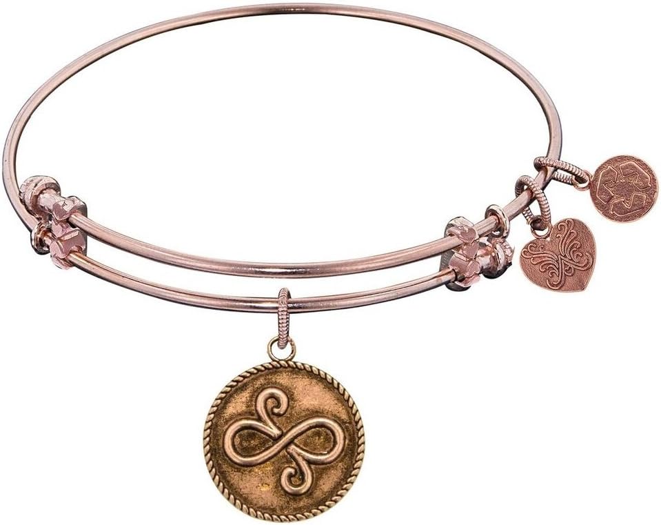 Angelica Collection Antique Smooth Finish Brass Best Friends Expandable Bangle
