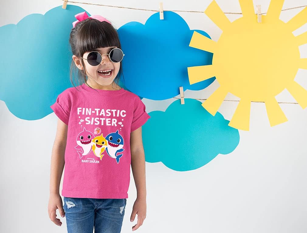 Big Sister Shirt Baby Shark Birthday Shirt Fintastic Sister T-Shirt