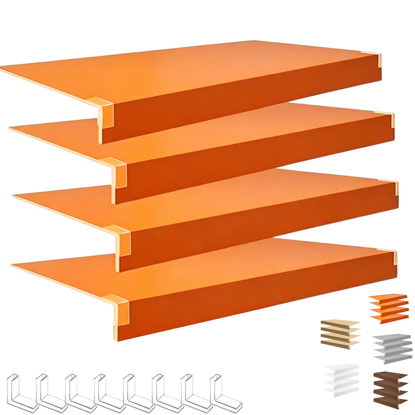 Generisch Stück Drahtregalabdeckungen, 71 x 30 x 6,5 cm, herausnehmbare Regaleinlagen für Küche und Bad, strapazierfähiger, feuchtigkeitsbeständiger Vorratsschrank-Organizer, holzfreie Schrankdekorat