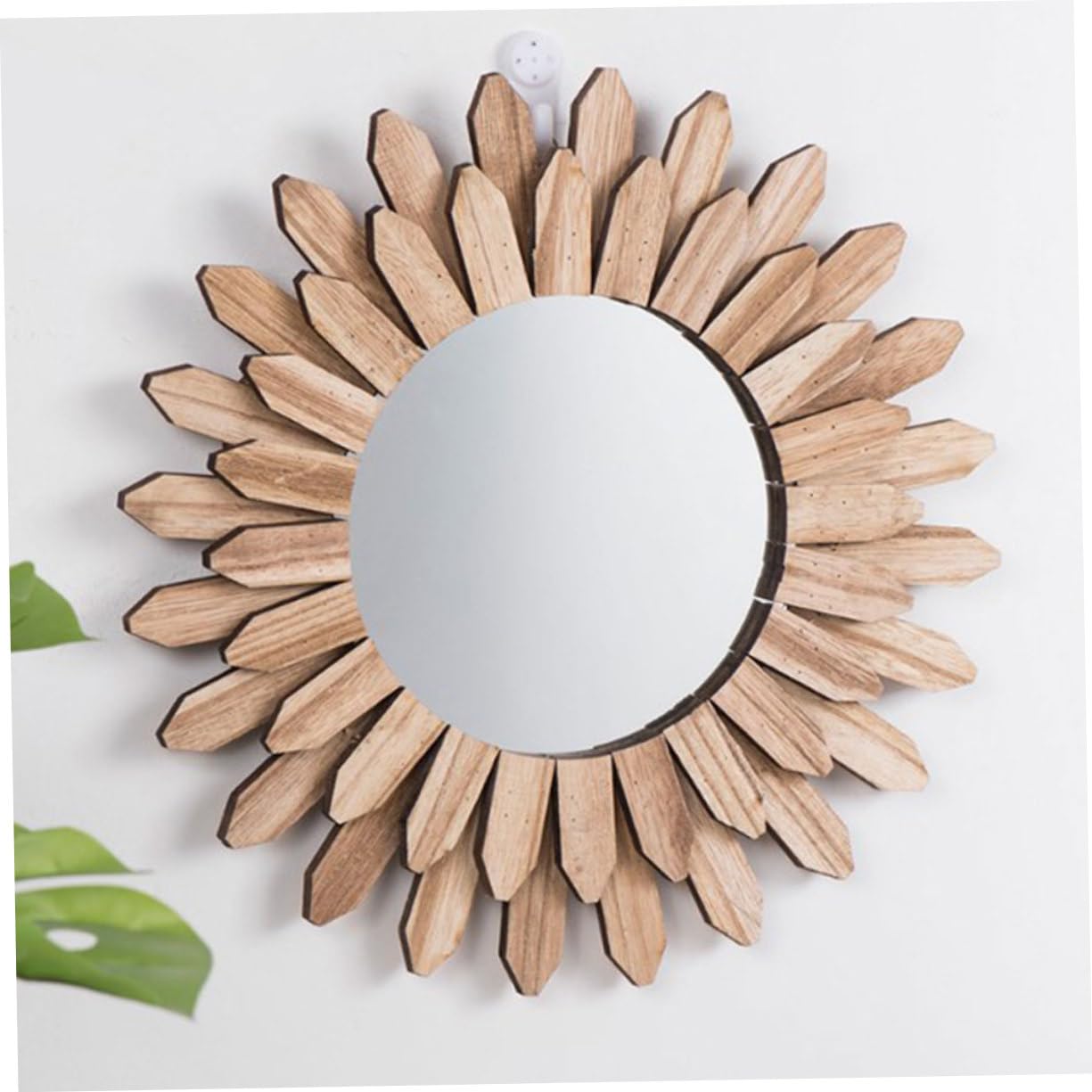 Lurrose Specchio Decorativo da Parete in Legno e Vetro, Design Versatile e Durevole, per Bagno, Ingresso, Hotel e Case Vacanza