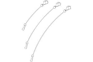 925 Sterling Silver Chain Necklace Extenders for Necklaces - Lengthen Jewelry in...