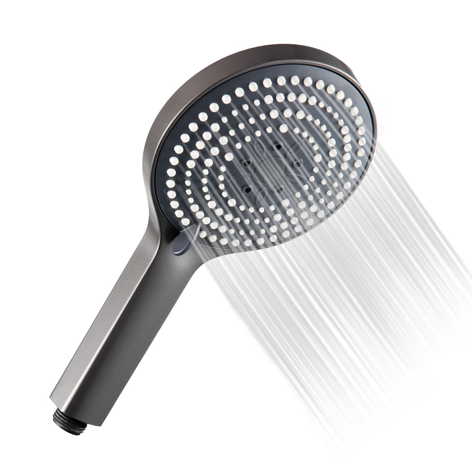 OFFO Handheld Shower Head, 6-Mode High Pressure Hand Sprayer High Flow Large Powerful Boosting Handheld Shower Head for Low Water Pressure, Charcoal Grey