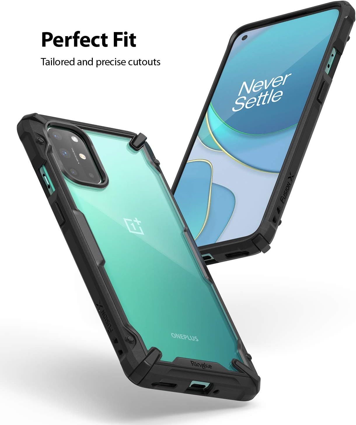 Ringke Fusion-X Compatible with Oneplus 8T Case, Compatible with OnePlus 8T Plus 5G Case - Black