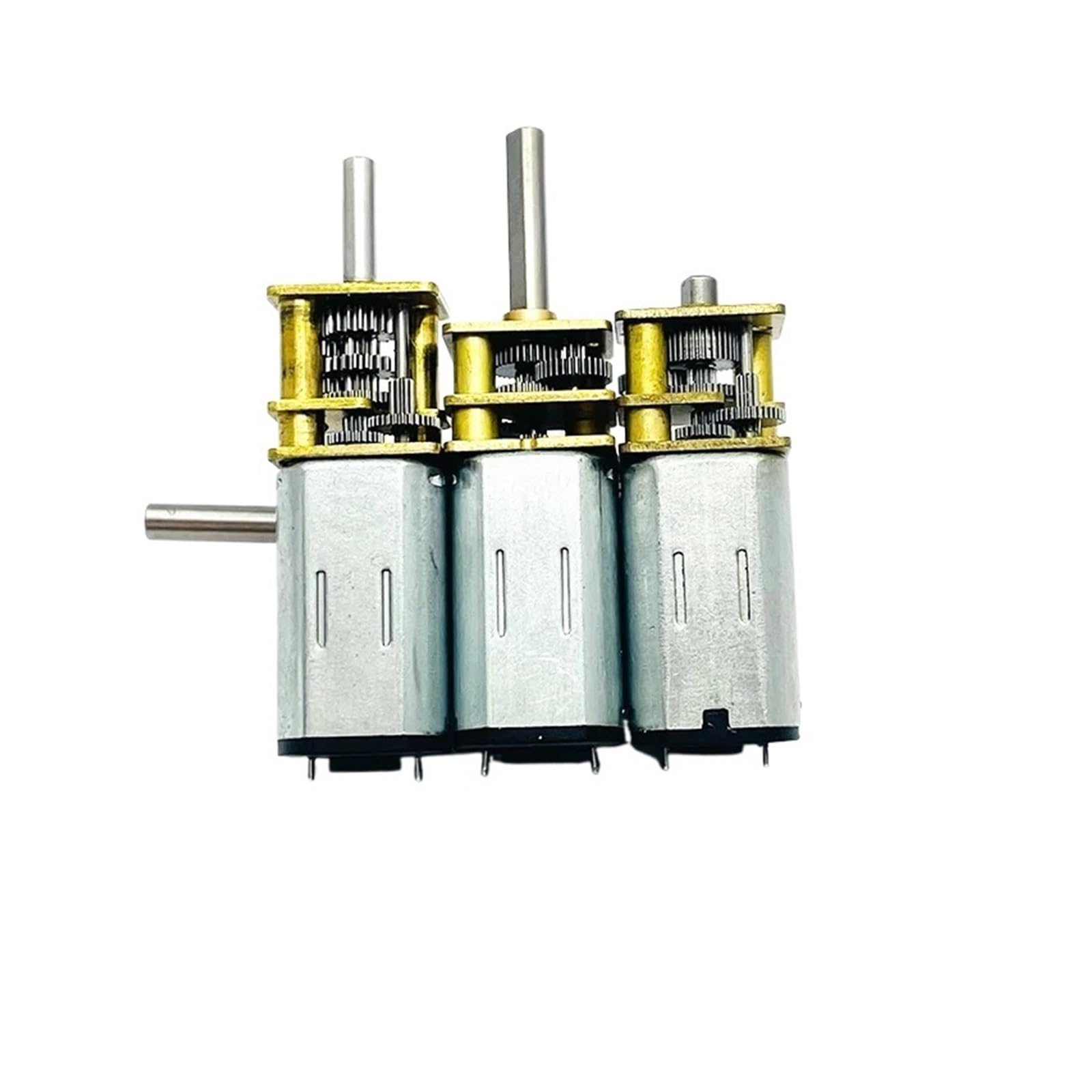 Kompakter N30 Mini-Getriebemotor 12 U/min | 3-6V DC | Schneckengetriebe Aus Vollmetall | Hohes Drehmoment | Einzelwelle | Roboterzubehör (A2, Silber)