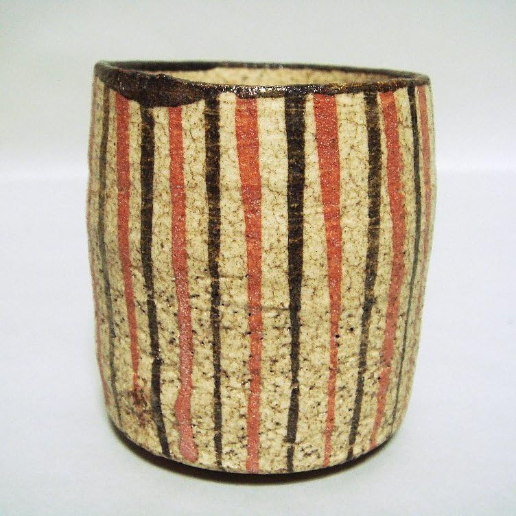 麦藁手 筒盃 ぐい呑み 酒器 盃 古道具 アンティーク 欠けあり 麦藁手 筒