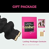 Vista 108 de Lashey Extensiones de Cabello Humano con Cinta Adhesiva Negro Natural 100% Remy Cabello Humano Liso Extensiones de Cabello con Cinta Largas de 24