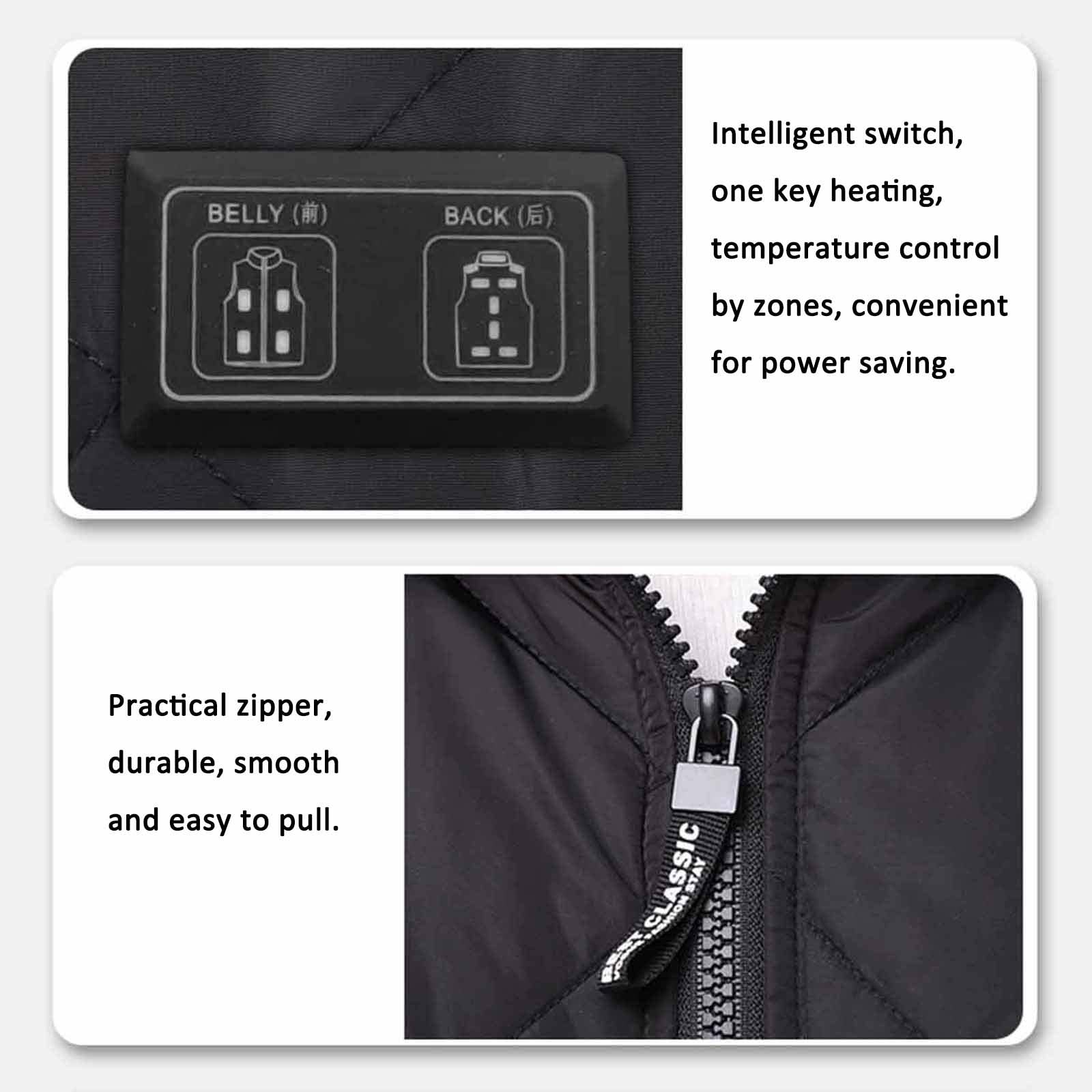 Beheizbare Weste Kinder USB Lade Weste Elektrische Beheizte Weste Beheizbare Jacke Heizweste Beheizte Jacke Waschbar Schule Skifahren Winter Heizweste Outdoorweste