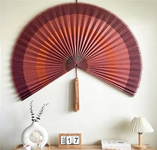 ChumDecor Fan Wall Decor,Japanese Wall Fan Decor,Large