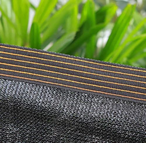 Voile d'ombrage rectangulaire noire 6x8m ajustable avec œillets de fixation