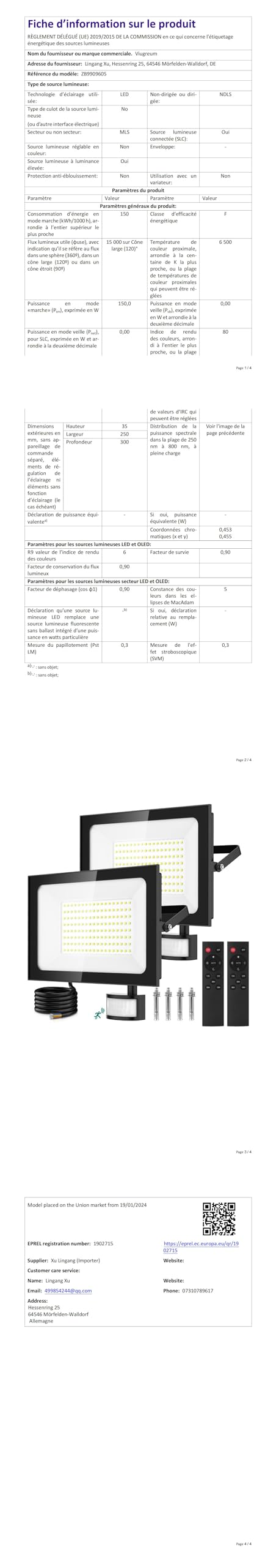 Viugreum 2Pack 150W Led Strahler Außen mit Bewegungsmelder 15000LM Aussenleuchte Kaltweiss Scheinwerfer mit Fernbedienung Fluter Aussenstrahler IP67 Wasserdicht Flutlicht Mit 2 Schrauben fur Garten