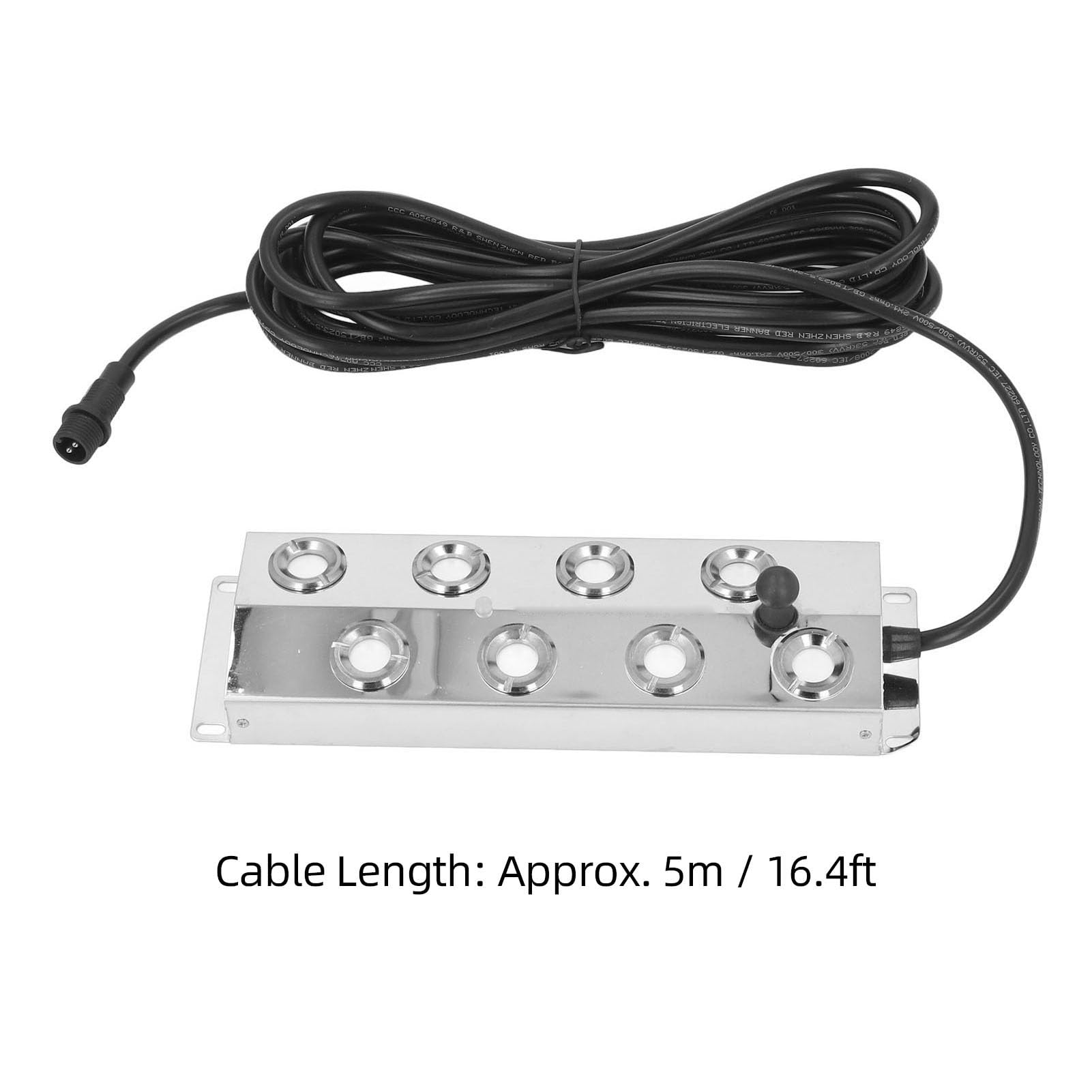 Nebulizzatore ad ultrasuoni a 8 Teste, Alimentatore Impermeabile Ip67 con Cavo 5 m, Creatore di Nebbia ad ultrasuoni 4,5 l/H per paesaggi Dc45 a 48v