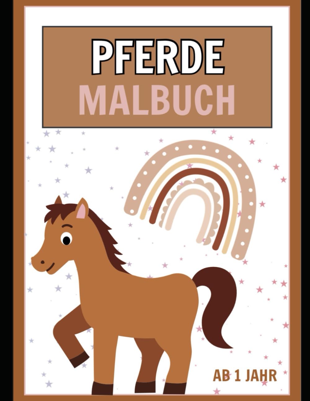 Pferde Malbuch: Malbuch mit großen Motiven