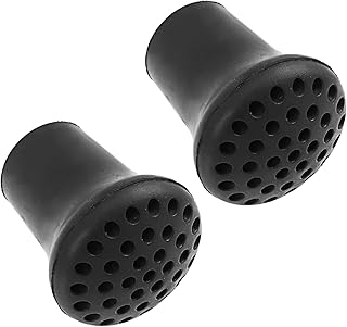 Cabilock 2Pcs Hiking Pole Tips Rubber Anti- Skid Trekking Pole Tips Replacement Protectors Covers Walking Pole Tips for Walking Climbing Hiking Sticks