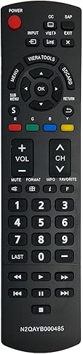 N2QAYB000485 Mando a distancia de repuesto compatible con Panasonic TV TC-32LX24 TC-32LX700 TC-42LD24 TC-42LS24 TC-42PS14 TC-42PX14 TC-42PX24