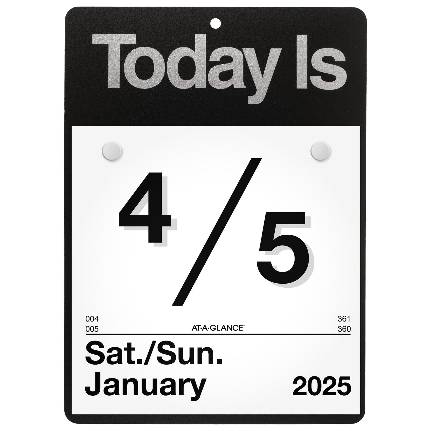 AT-A-GLANCE K10025 Tageskalender 2025 "Today Is", 15,2 x 15,2 cm, klein