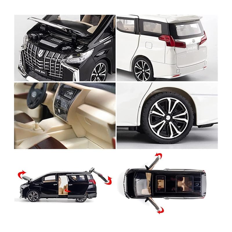 Image of Play Boy 1:24 Toyato Alphoad Model Diecast Metal Alloy Pullback Toy Vehicle with Openable Doors Light and Music Car for Kids (Multicolor)