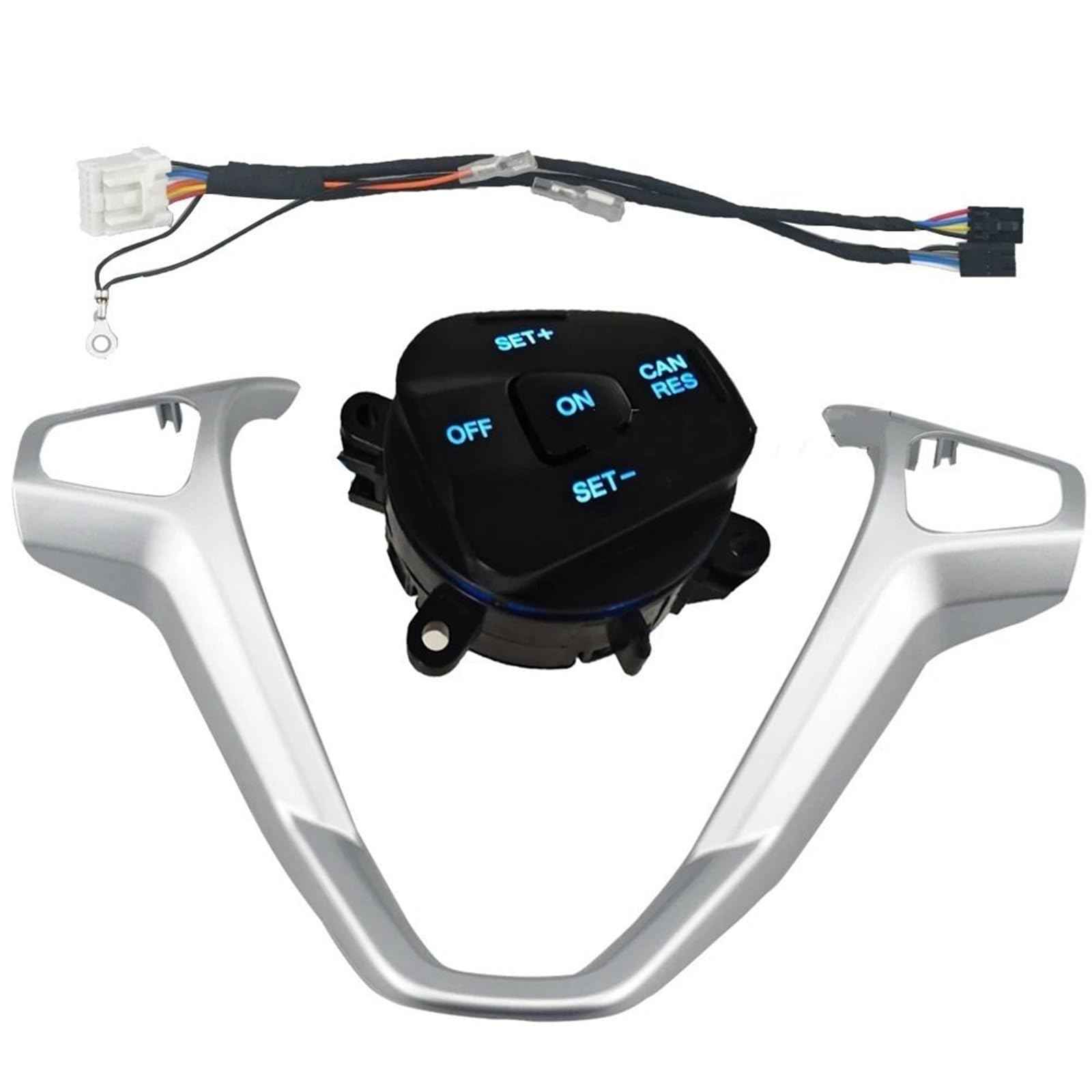 przełącznik kierunkowskazów Przełącznik tempomatu samochodowego System prędkości z kablem pasującym do Fiesta MK7 MK8 Ecosport 2013-2015(Blue one set)