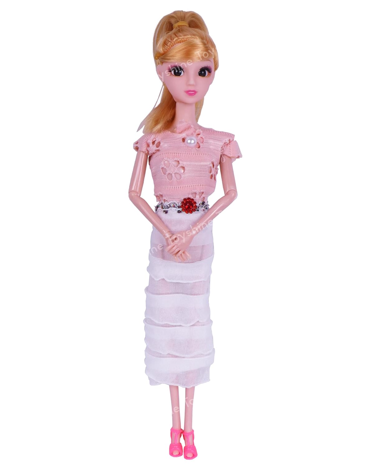 Toyshine Kally Fashion Doll with 3D Eyes, Folding Hands & Glittering Dress Pretend Play Gift for Girls Kids Role Play Toy for Age 3+,Model C Toyshine Kally Fashion Doll with 3D Eyes, Folding Hands & Glittering Dress Pretend Play Gift for Girls Kids Role Play Toy for Age 3+,Model C