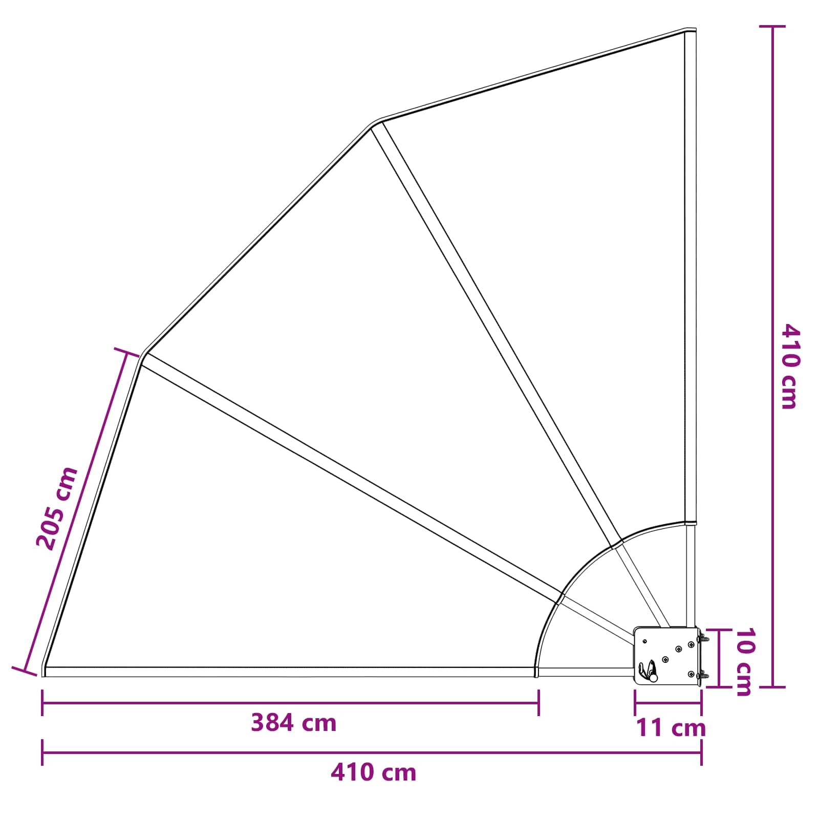 Frangivista per balcone, 140 x 140 cm, in poliestere, marrone, protezione UV, per terrazza e balcone, pieghevole, con robusto telaio in acciaio, per uso esterno su giardino, gazebo e tettoia