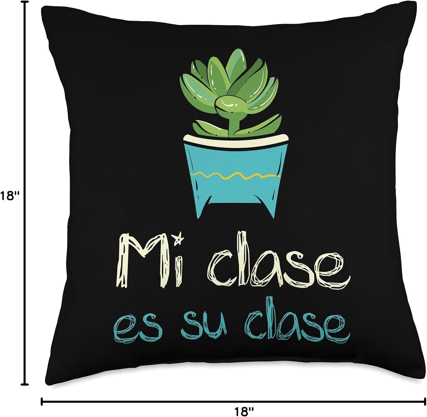 Hispanic Bilingual | Spanish Teacher | Mi Clase Es Su Clase Throw Pillow