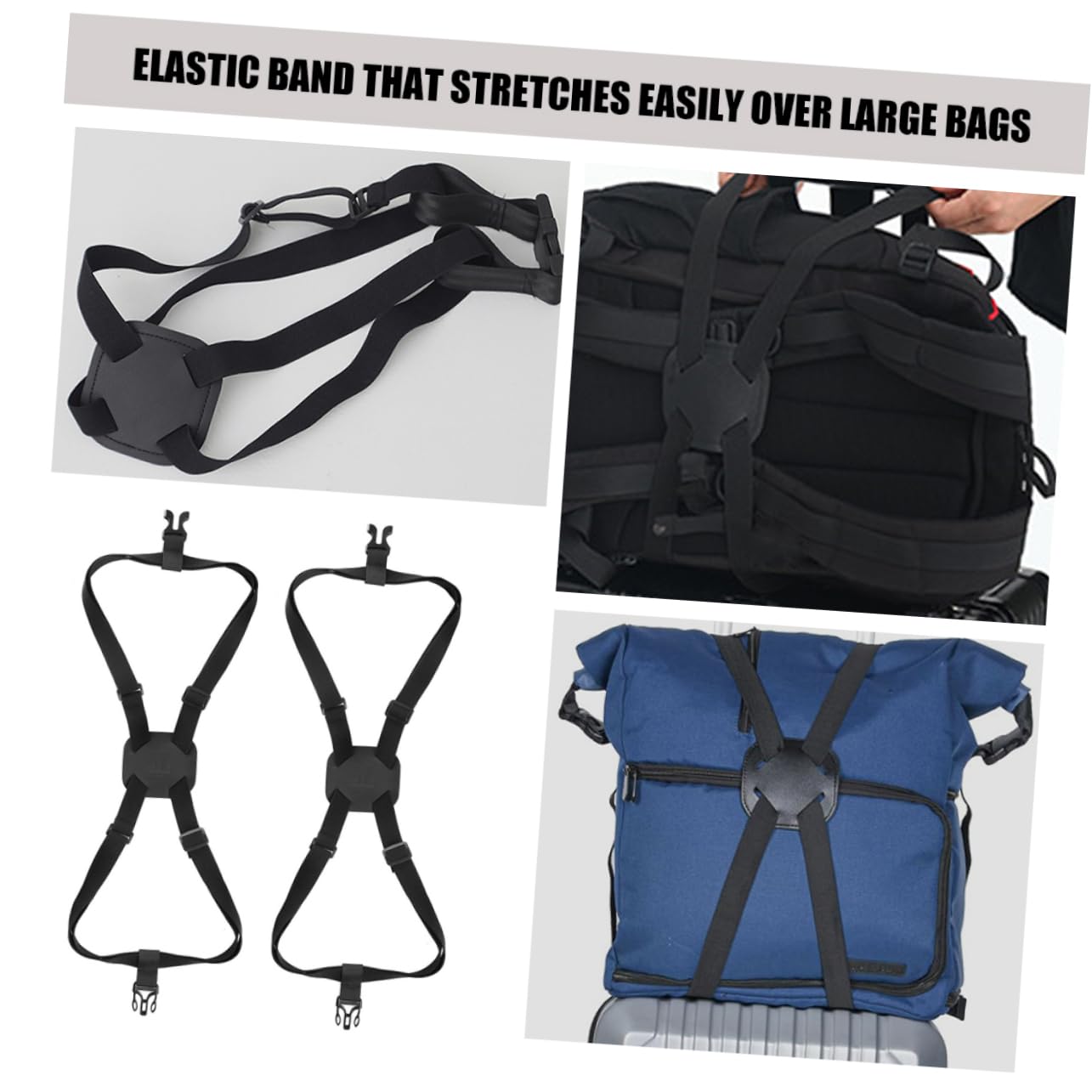 6piezas Correas De Equipaje Ajustables Bandas Elásticas para Maletas Fijación para y Equipaje para El Transporte