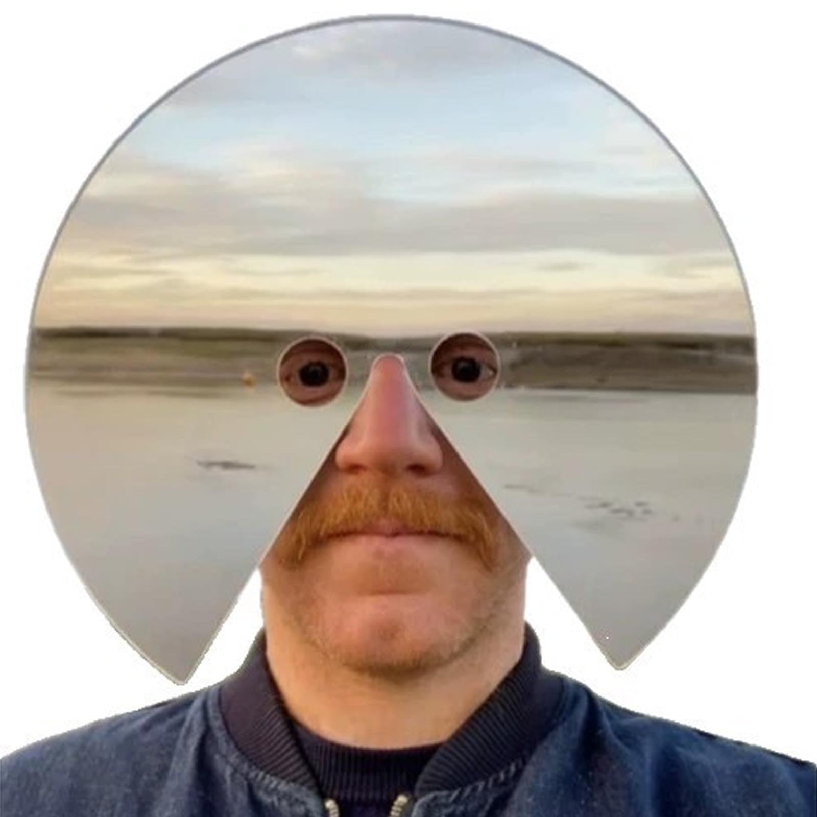 Mirror Mask - What I'm Looking At | Specchio da Testa Anti-Selfie | Mostra il Punto di Vista di Chi lo Indossa | Riflette Luce e Movimento | Accessorio Creativo per Fotografia e Video Arte (1pcs)