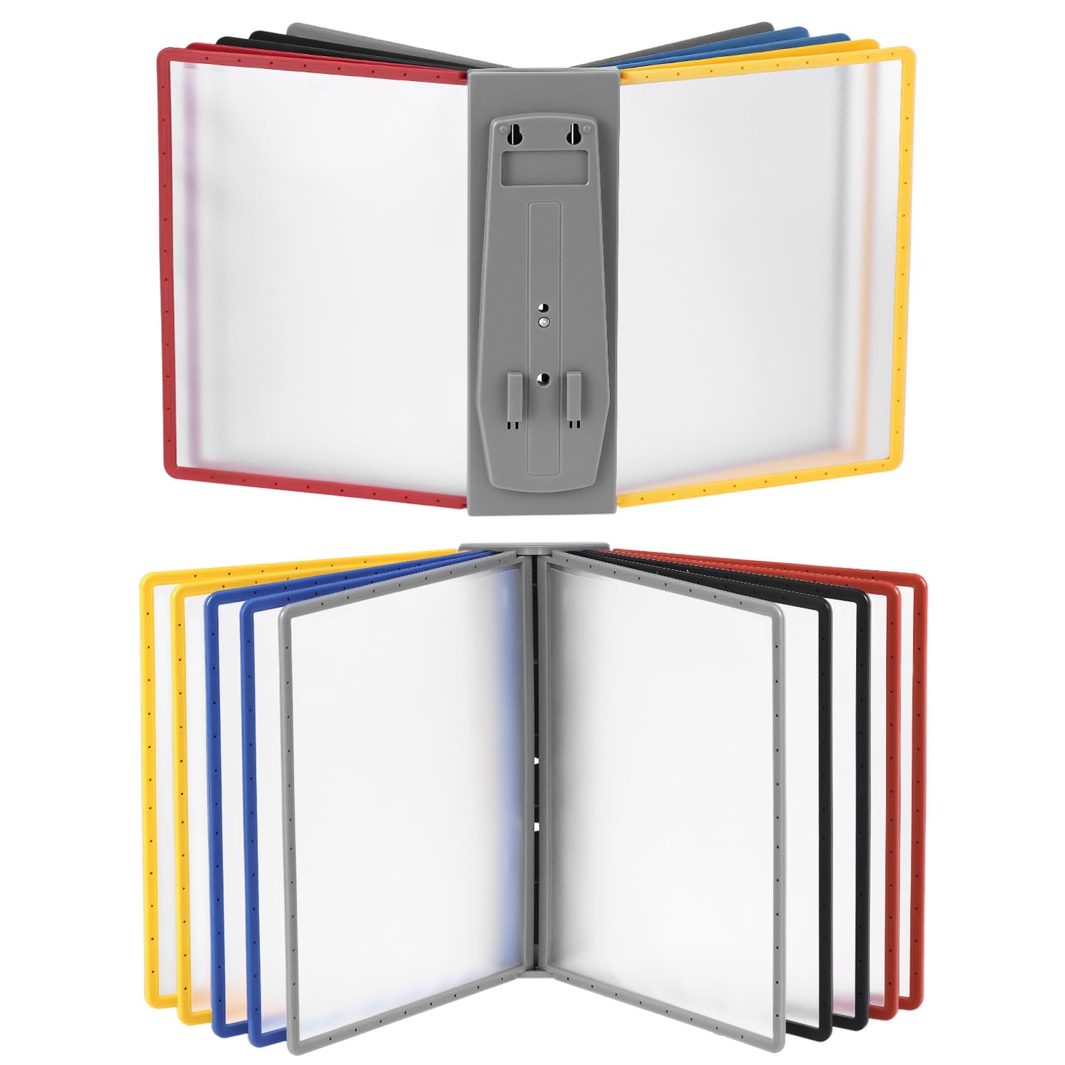 QWORK Système de Porte Document Mural 10 Panneaux d'Affichage A4