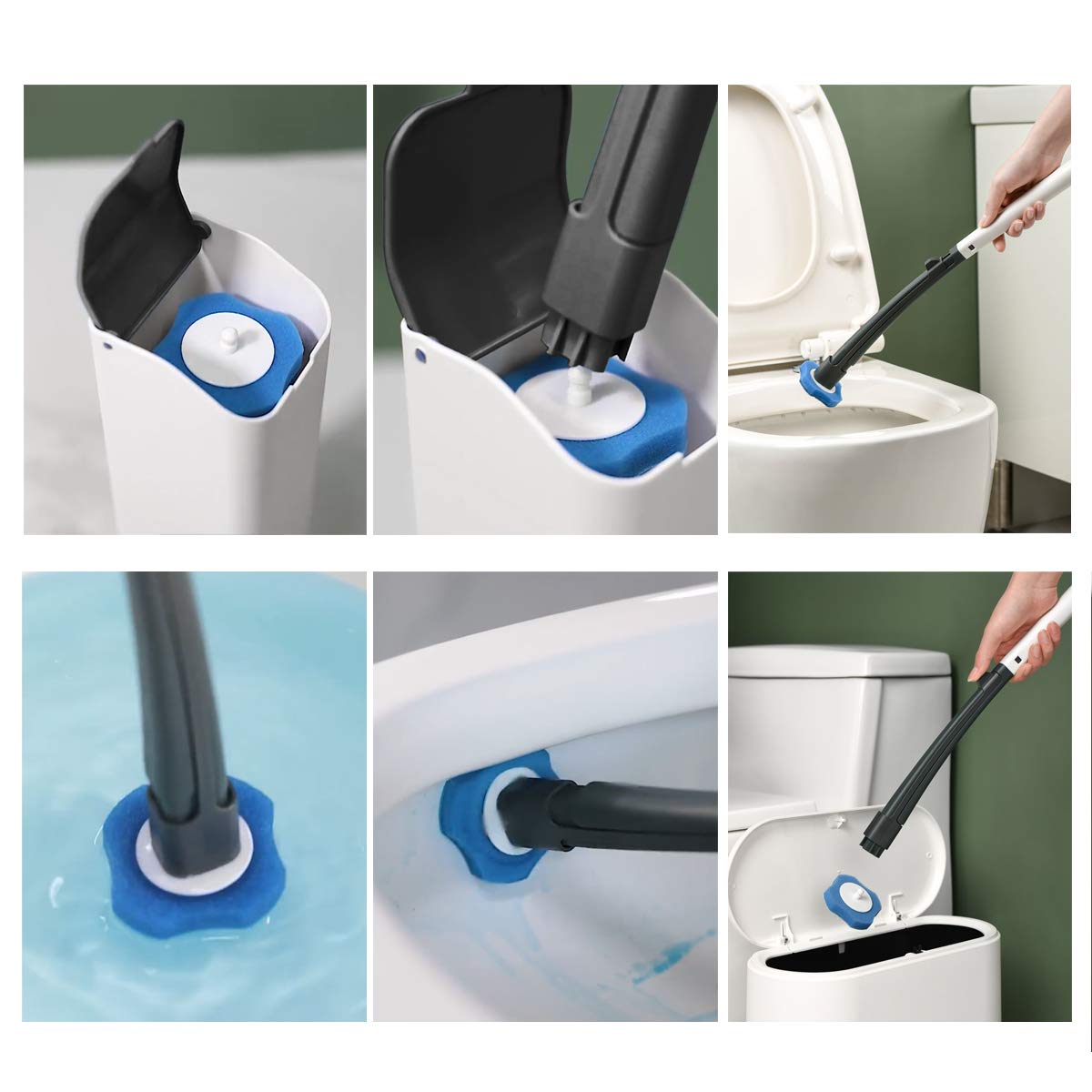 24 Testine Ricambio Per Scopino Bagno - Monouso Con Detersivo Incorporato - Foto 2