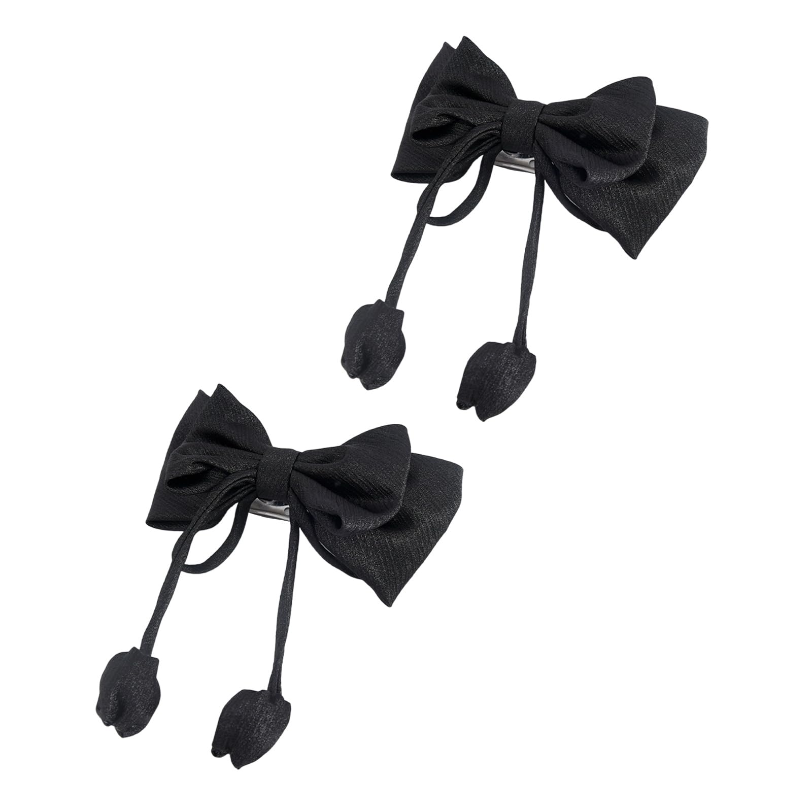 Elnwnnkc Black 2 Piece Elegant Rose Bowknot Curtain Tiebacks Window Drapery Holdbacks Buckles Home Window Decors Accessories Curtain Accessories