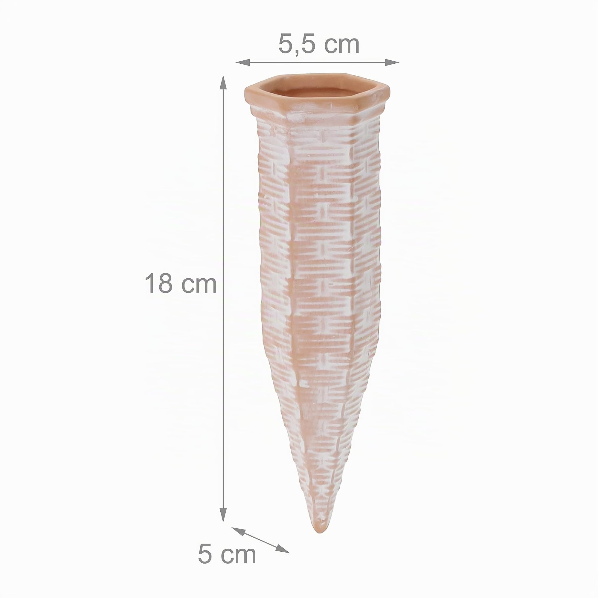 Relaxdays Arrosage en Terre Cuite, Lot de 4, Bouteilles Pet 1,5 L, intérieur (Chambre) et extérieur (Balcon), Marron