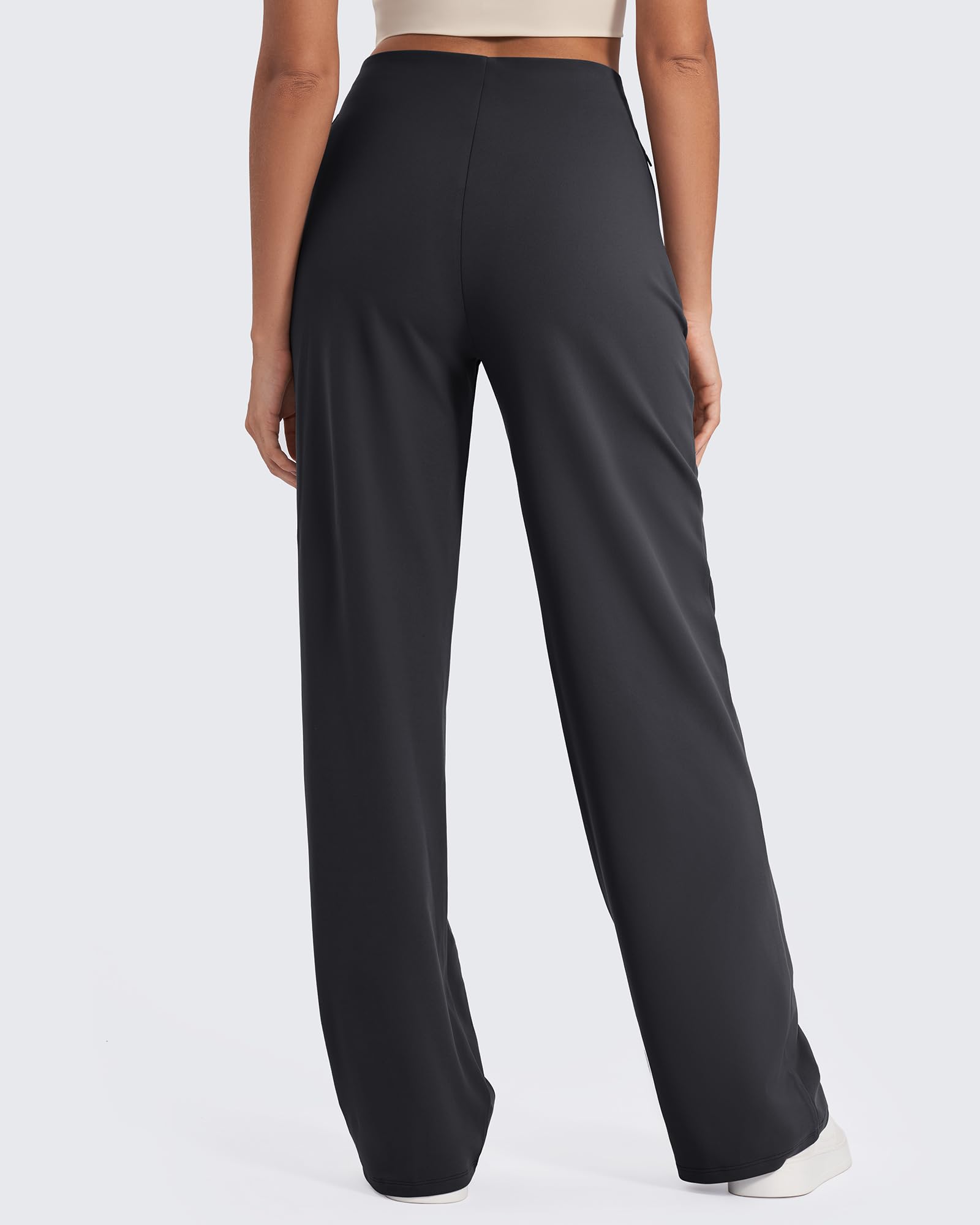 G4Free EverGoing - Pantalones de pierna ancha para mujer, pantalones de yoga de cintura alta con bolsillos, elásticos, casuales, pantalones de descanso