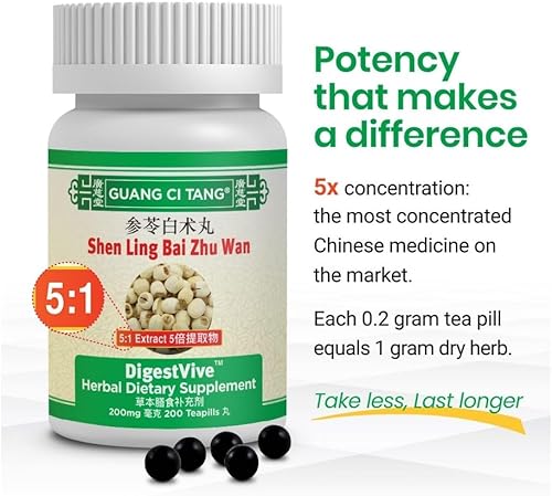 Miniatura 5 de Guang Ci Tang marca - Shen Ling Bai Zhu Wan (DigestVive) 200 mg 200 Pastillas 5x