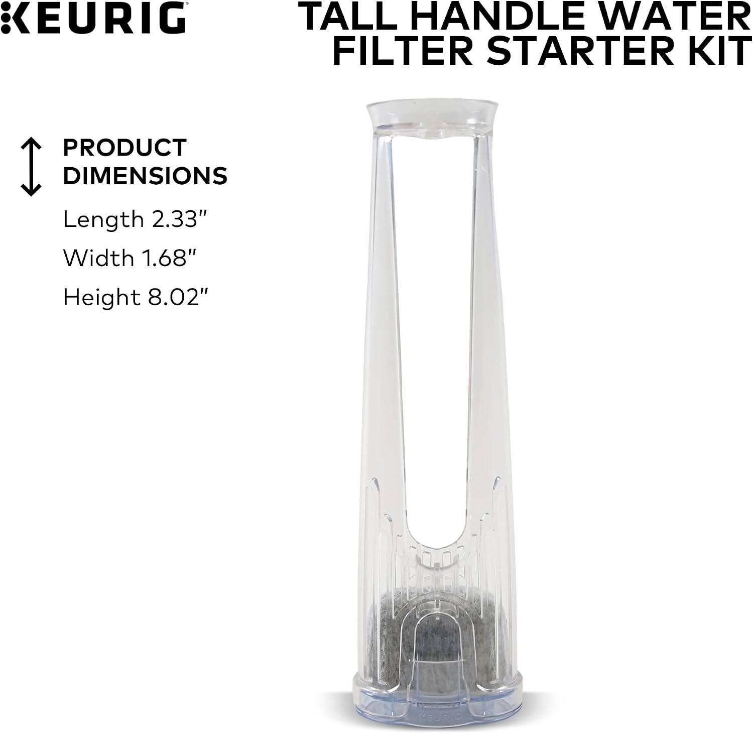 Keurig Tall Handle Water Filter Starter Kit, Comes with Handle and 2 Replacement Water Filters, Compatible with Select Keurig Coffee Makers