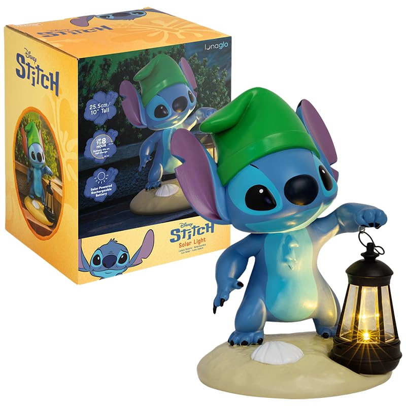 Paladone Stitch Gnome Solar Light, Officially Licensed Disney Product