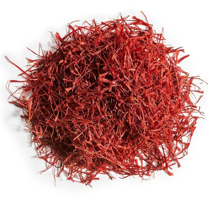 Hierba de azafrán, hilos de azafrán de alta calidad, todos los filamentos de azafrán rojo para cocinar, té, hornear y más, grado 1 calidad 0.04 oz