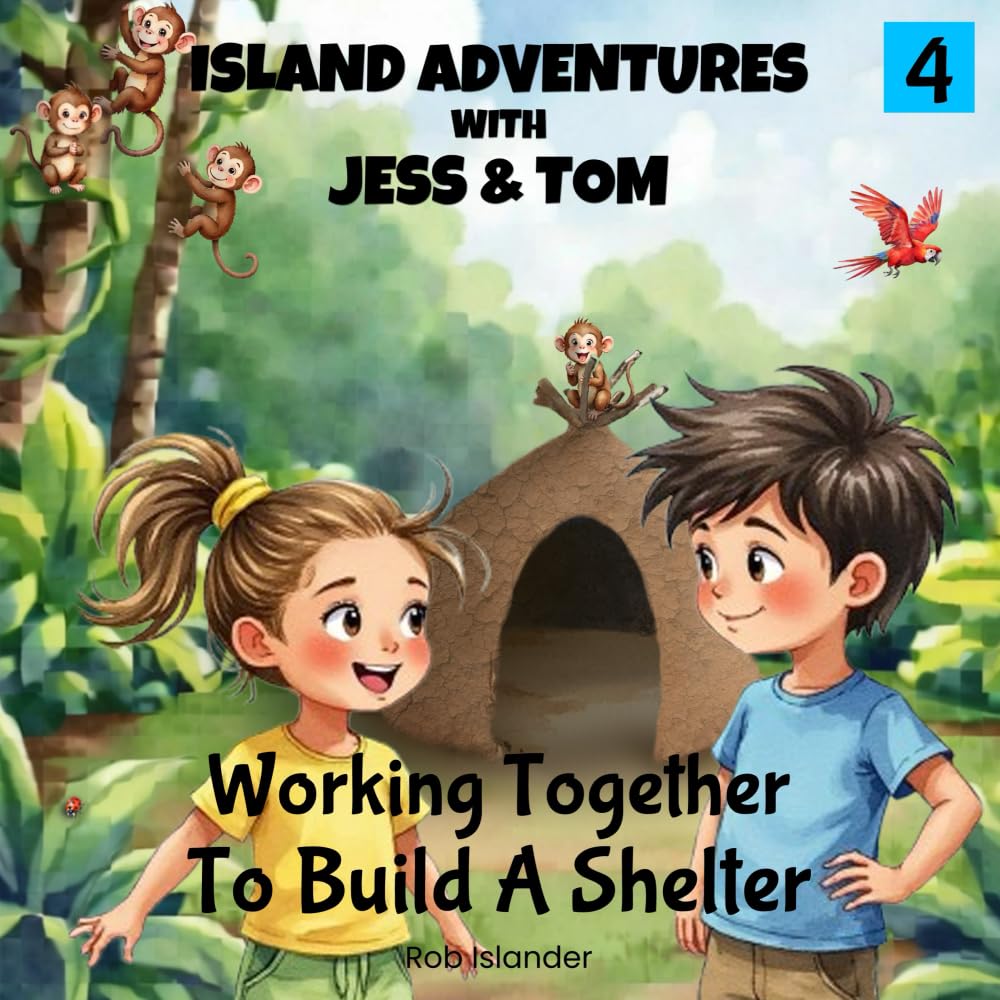 Island Adventures with Jess and Tom: Working Together to Build a Shelter (Island Adventures – Blue Series)