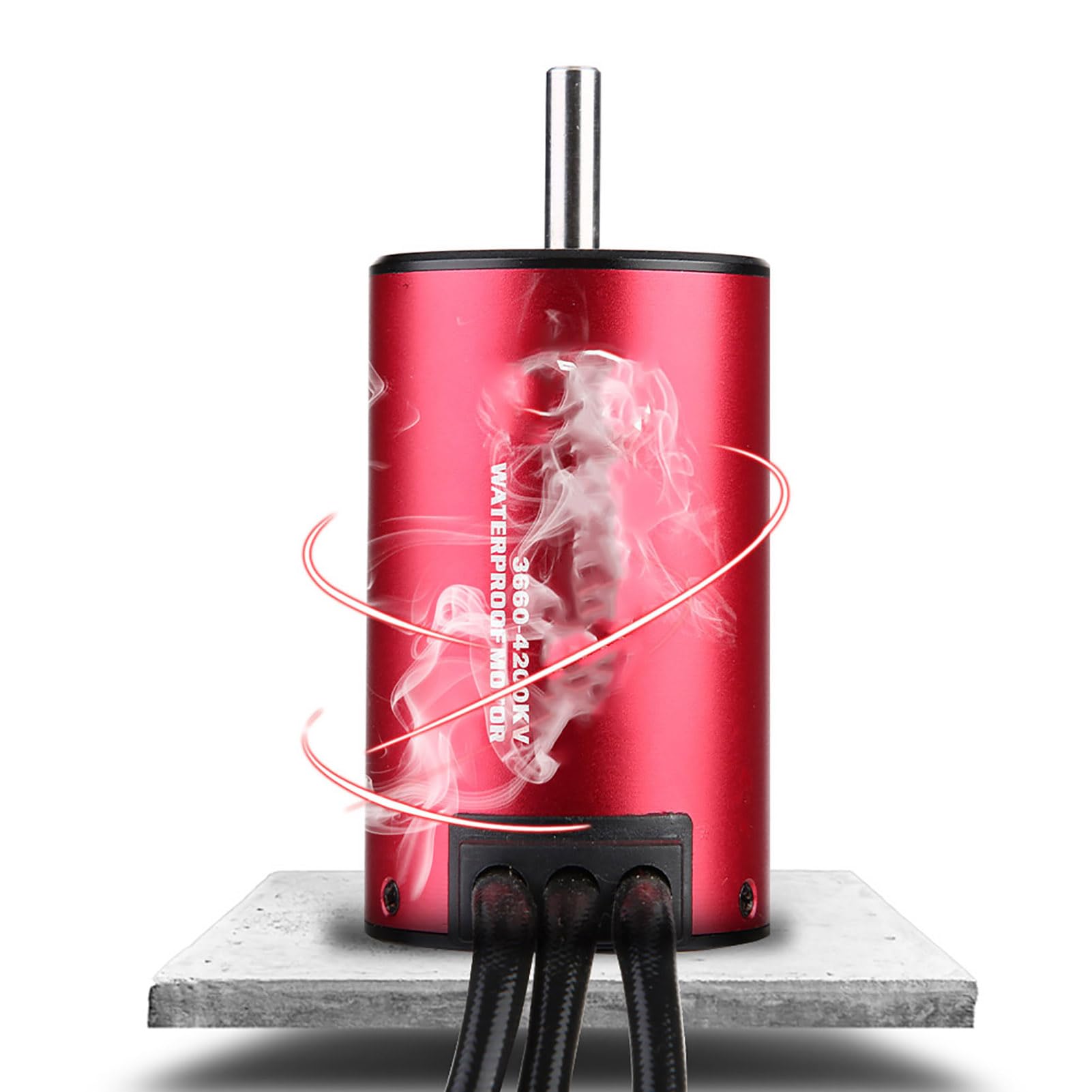 Motor sin Escobillas de 4 y 12 Ranuras de Alto par para Coche RC 1/10 1/8, Disipador Térmico de Aluminio CNC Motor Eléctrico Resistente Al Calor de 180-200 °C para Aficionados Negro (4200KV)
