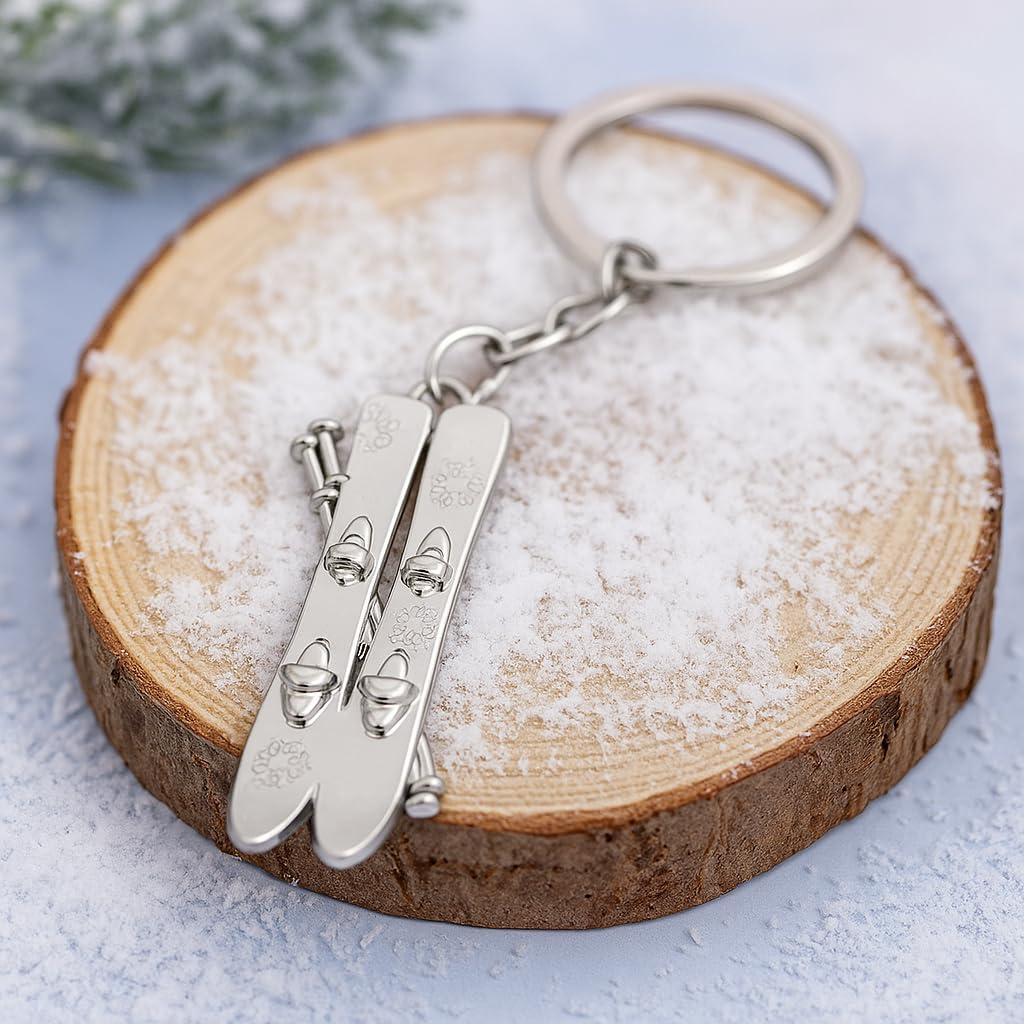 Cute Keychain-Ski Boot Keychains for Men and Women,Funny Key chains Gifts for Skiing Enthusiasts and Outdoor Adventure