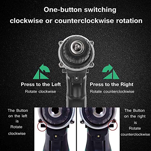 QHYXT 48-V-Akku-Bohrmaschine 18+1 Drehmomentanpassungs-Schraubendreher Bohrschrauber 2 Li-Ion-Akku-Toolkit… – Bild 7